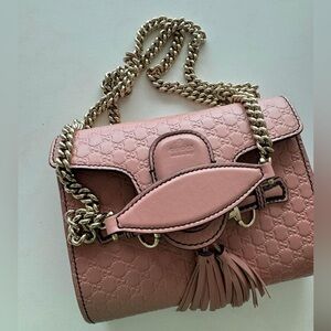 Gucci pink mini Emily crossbody bag